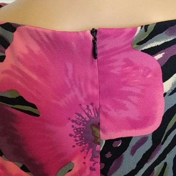 *AB‎ Studio Floral Dress – Pink – Lined – Back Zip -Women's Size 8 - Picture 6 of 9
